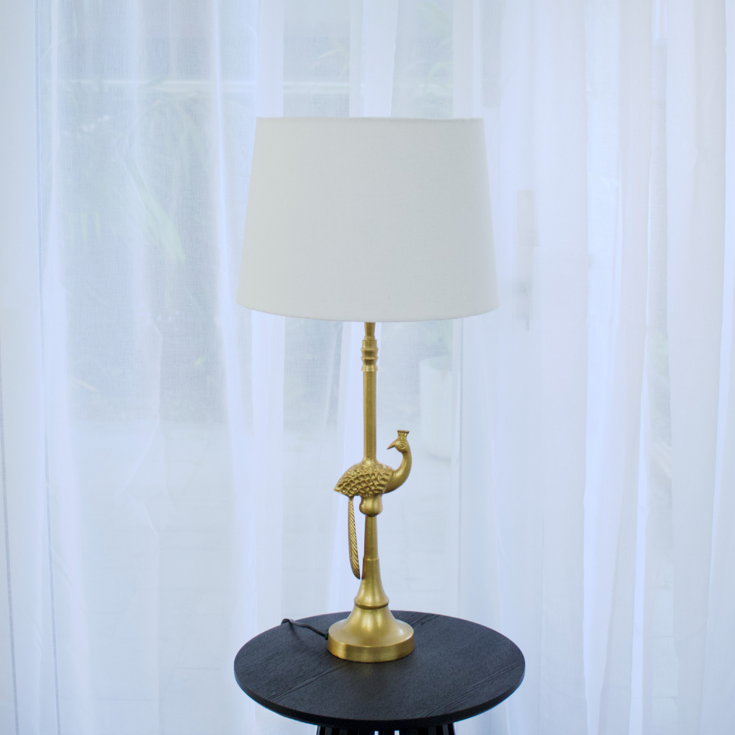 Linen off-white - Peacock Table lamp