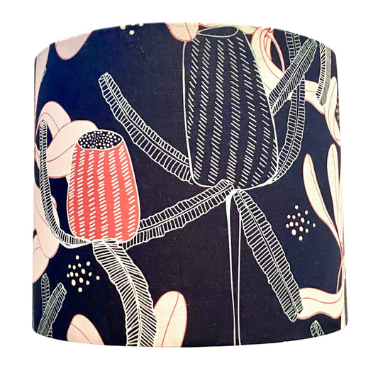 Navy Banksia lampshade