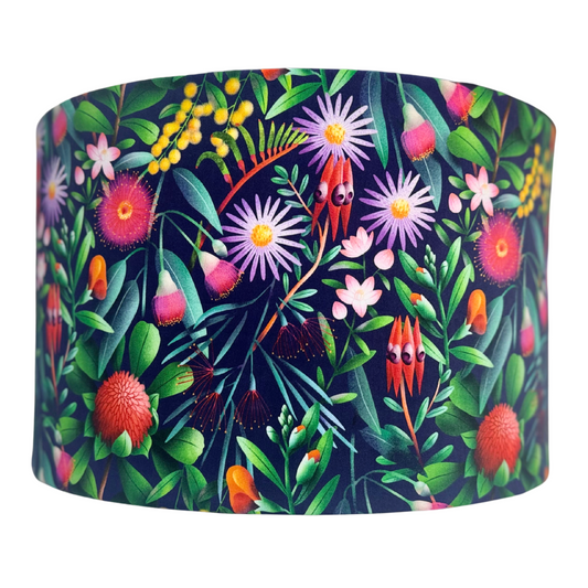 Australian Flora Navy lampshade