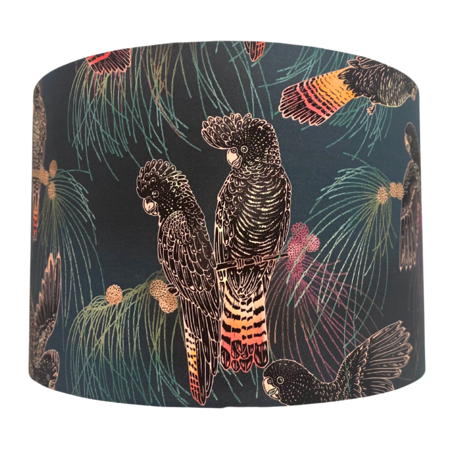 Red-tailed Black Cockatoo lampshades