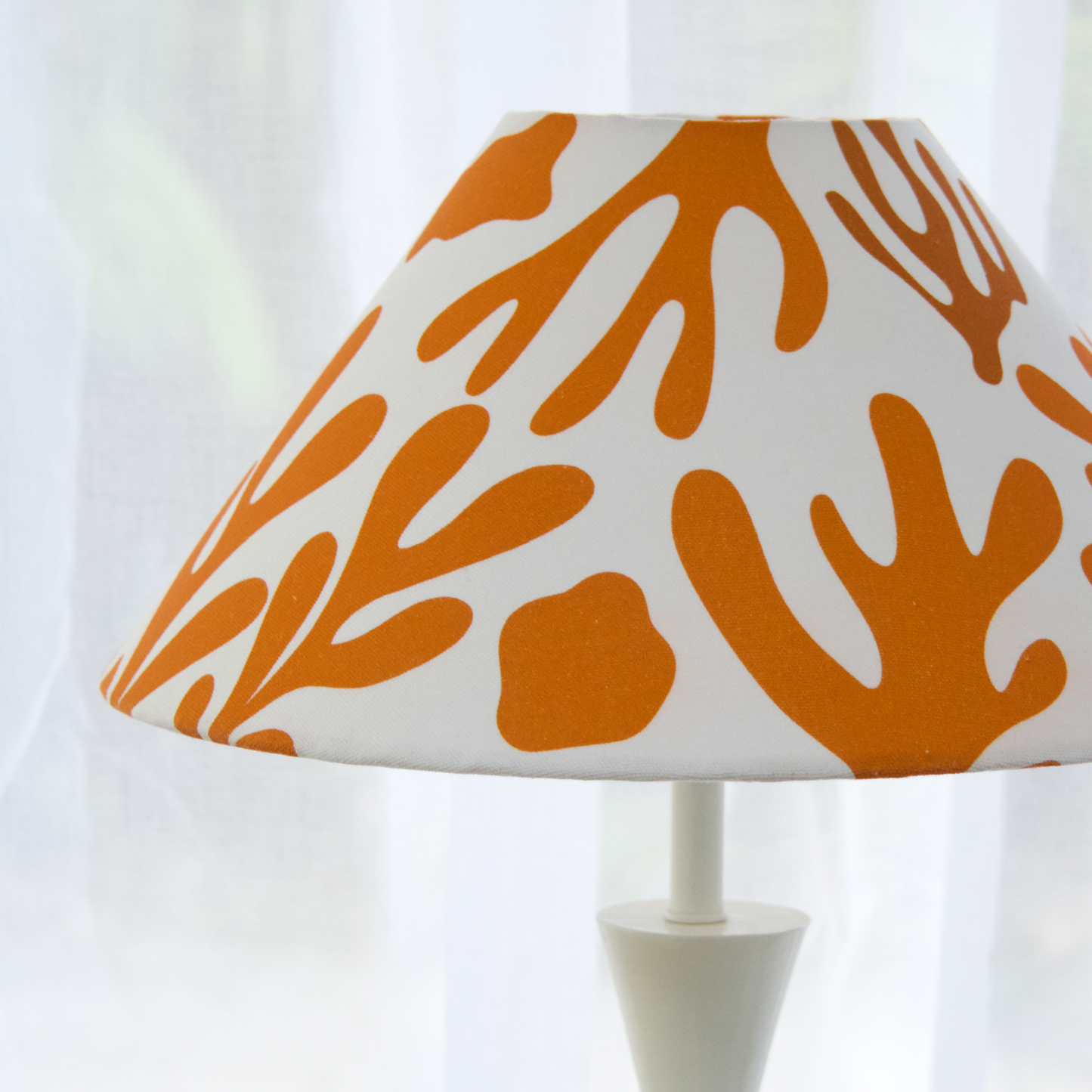 Coral Orange- Brighton Ivory Table lamp