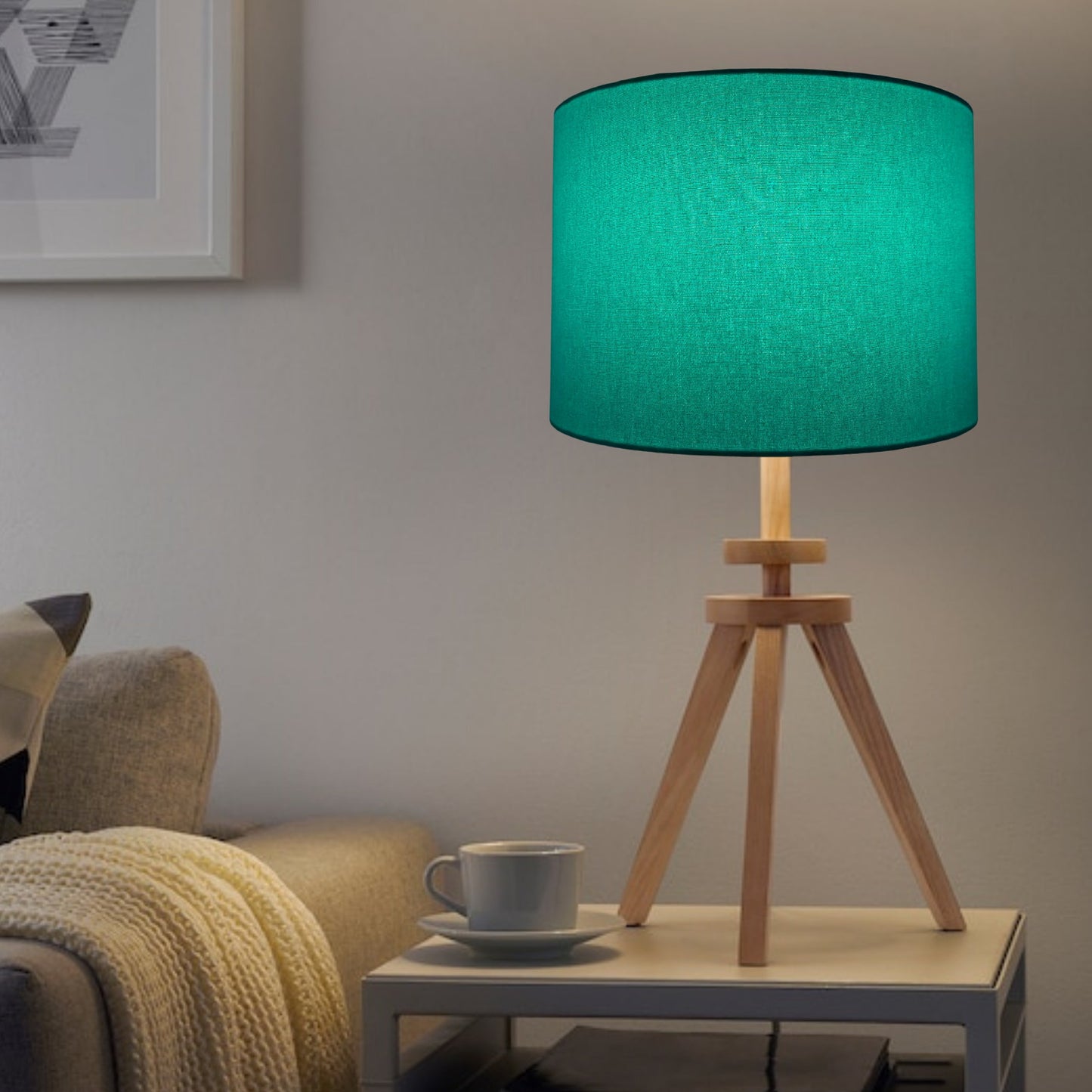 Aqua lampshade | blue lampshade image 5