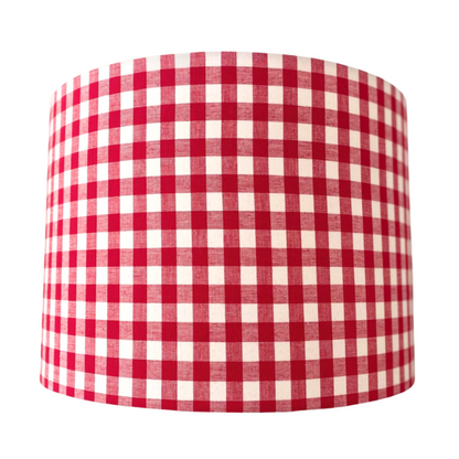 Red and White Check lampshade