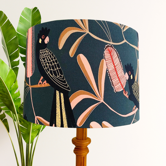 Yellow Tailed Black Cockatoo Lampshade image 0