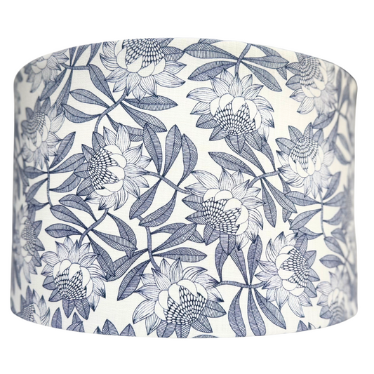 Linen Chinoiserie lampshade