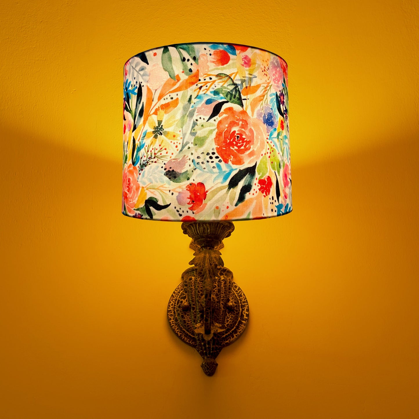 Aquarelle floral lampshade image 1