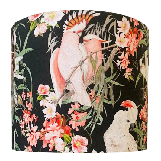 Cockatoos black lampshade