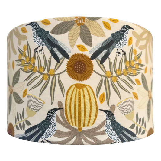 Wattlebird Canvas lampshade
