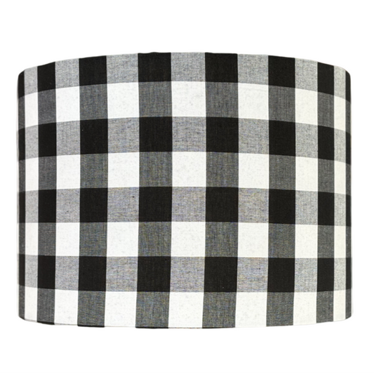 Black and White Check lampshade