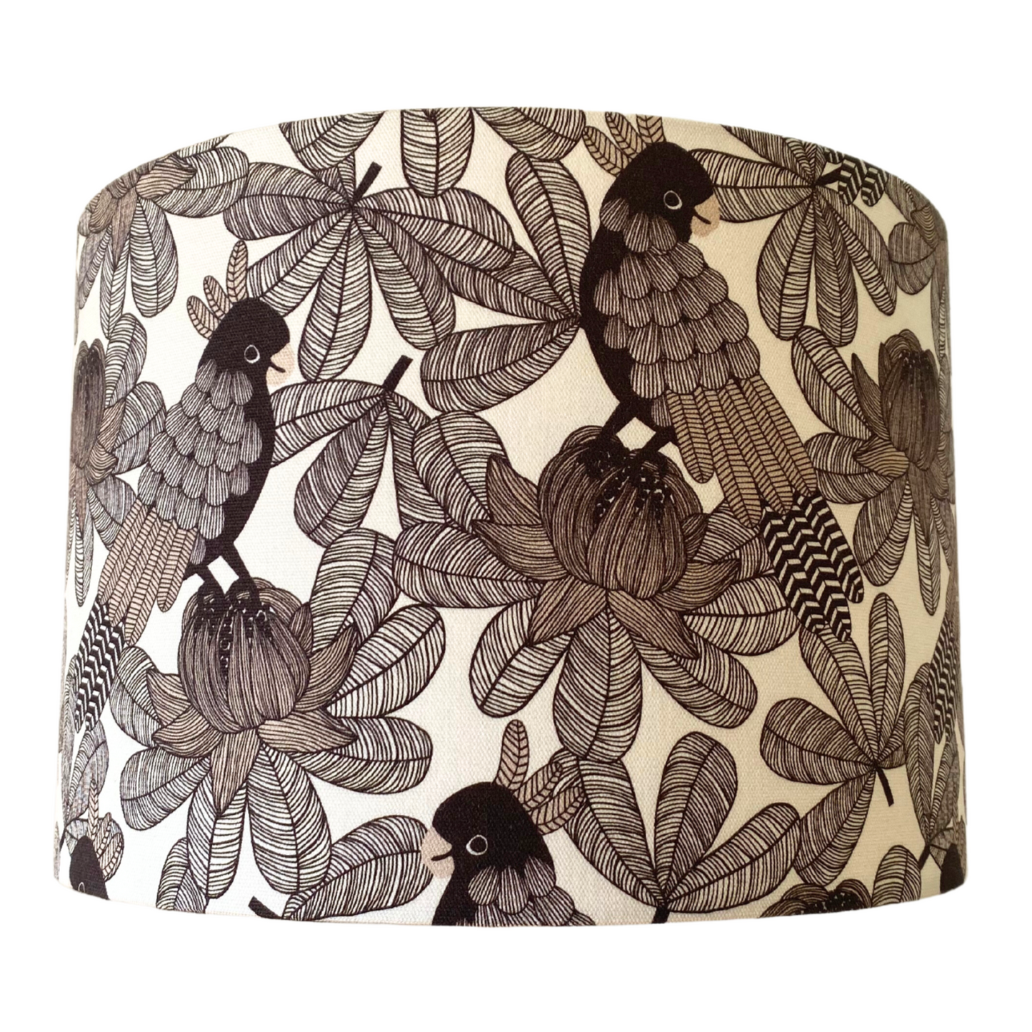 Black and white cockatoo gang lampshade image 2