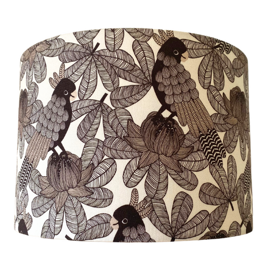 Black and white cockatoo gang lampshade image 2