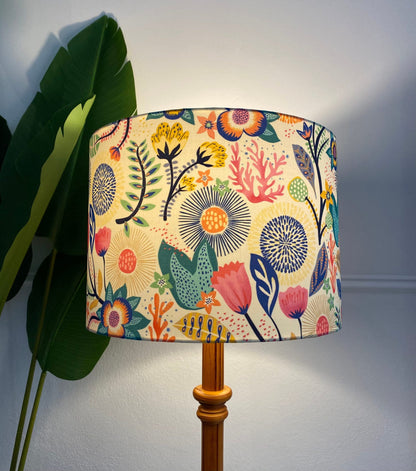 Coral Floral Jumbo Lampshade image 1
