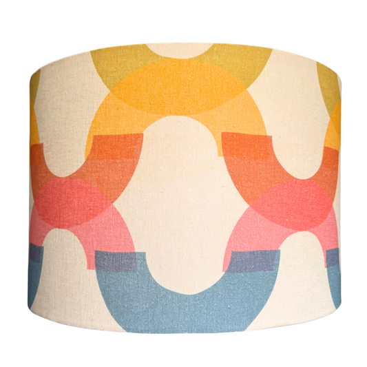 Mid Century Linen XXL lamp shade  *Ready-Made*
