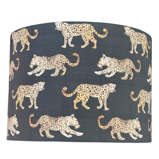 Leopards Charcol lampshade