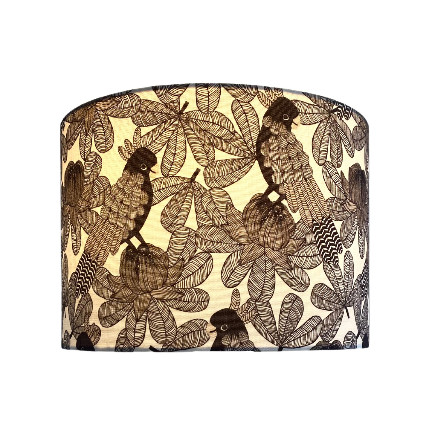 Black and white cockatoo gang lampshade image 1