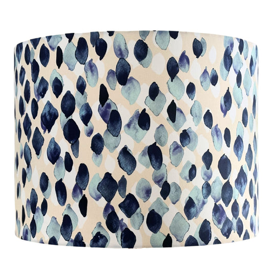 Aquarella dots blue and white lampshade