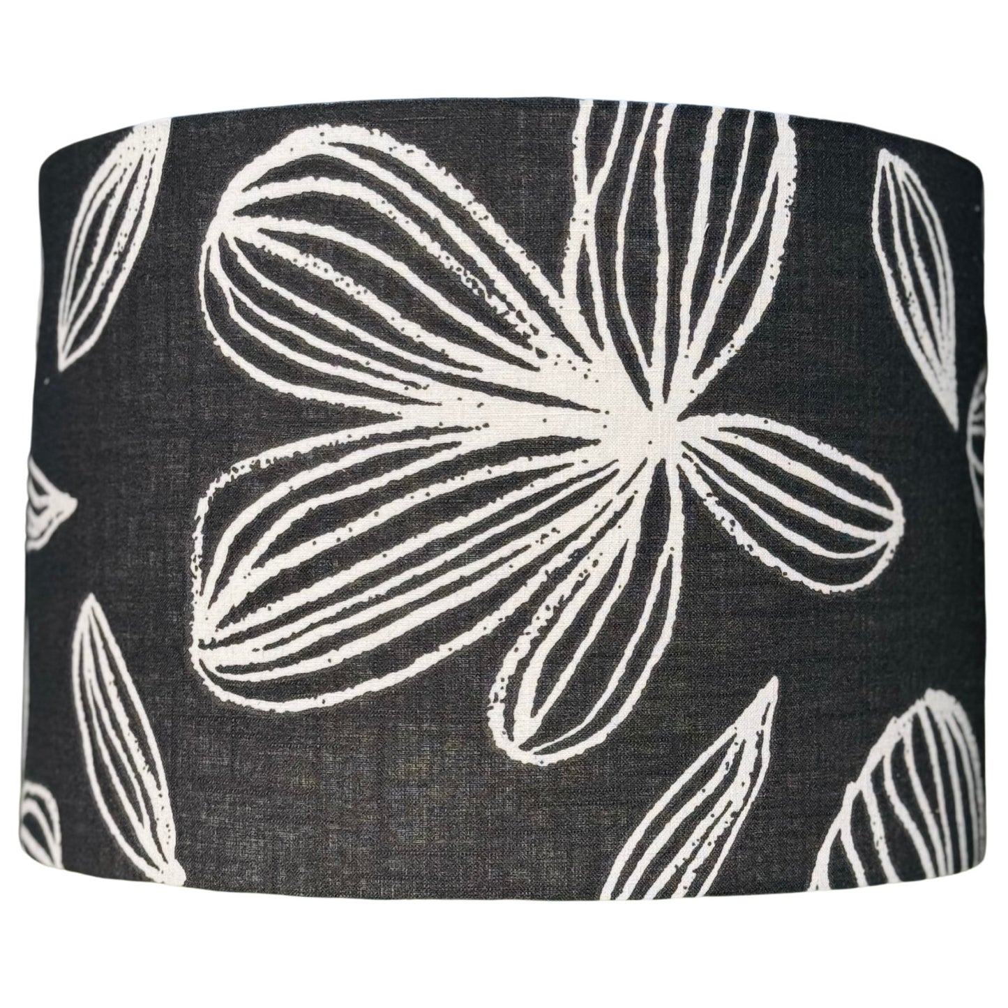 Linen Floral black lampshade