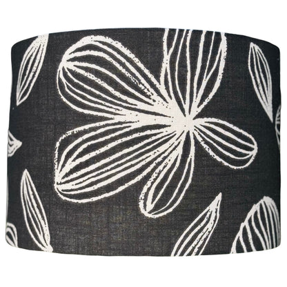 Linen Floral black lampshade