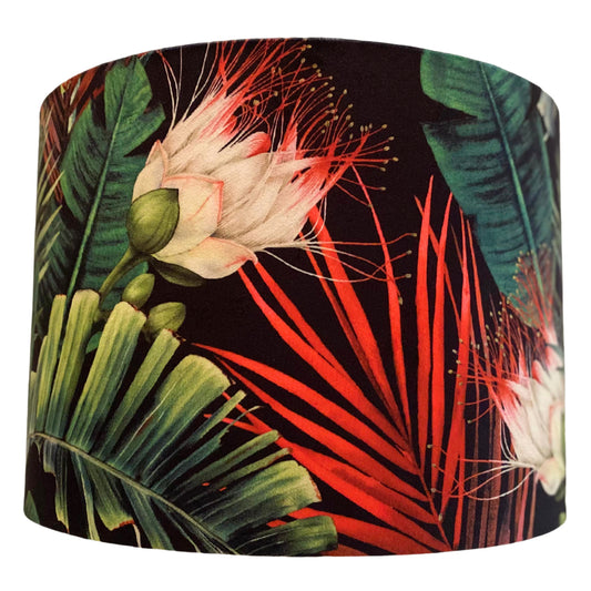 Floral Black Velvet lampshade