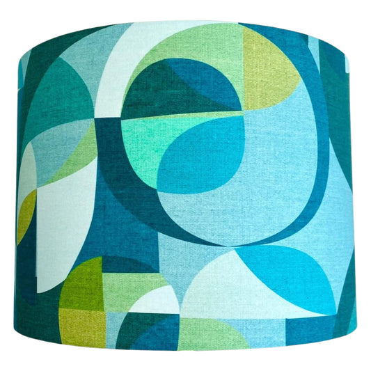 Mid Century Green & Blue lampshade