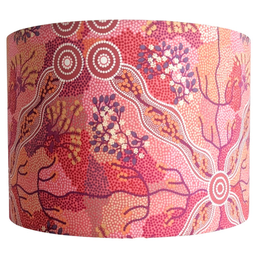 Aboriginal Bush Tomato Pink lampshade