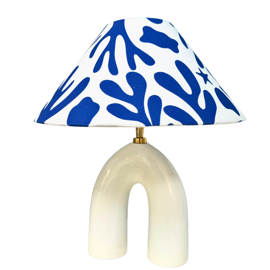 Blue Corals- Ivory Byron Table lamp