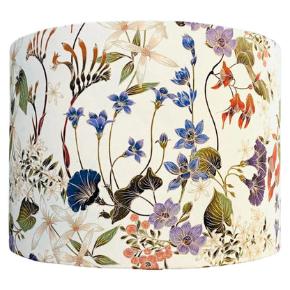 Australian Wild Flowers off-white lampshade