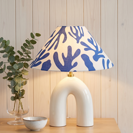 Blue Corals- Ivory Byron Table lamp