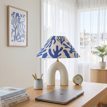 Blue Corals- Ivory Byron Table lamp