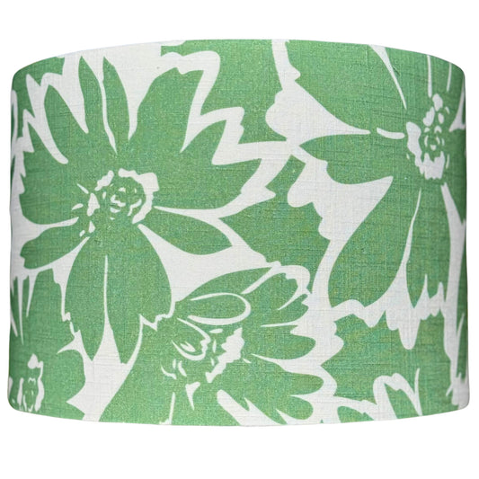 Linen Green Floral lampshade