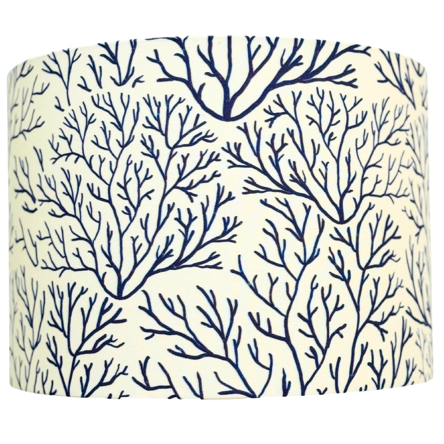 Coral Navy Lampshade