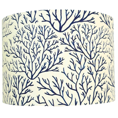 Coral Navy Lampshade