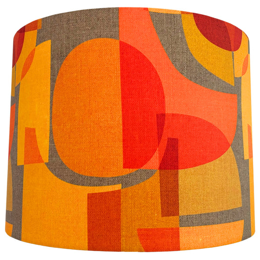 Orange and Yellow Mid Century lampshade