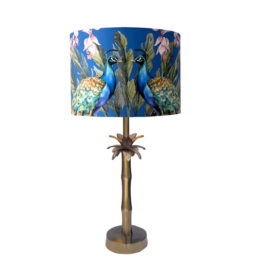 Peacock - Palm Brass Table lamp