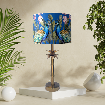 Peacock - Palm Brass Table lamp