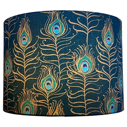 Peacock feathers lampshade