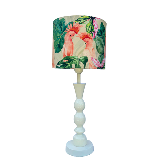 Pink Cockatoo - Brighton Ivory Table lamp