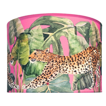 Wild Leopards pink lamp shade  *Ready-Made*