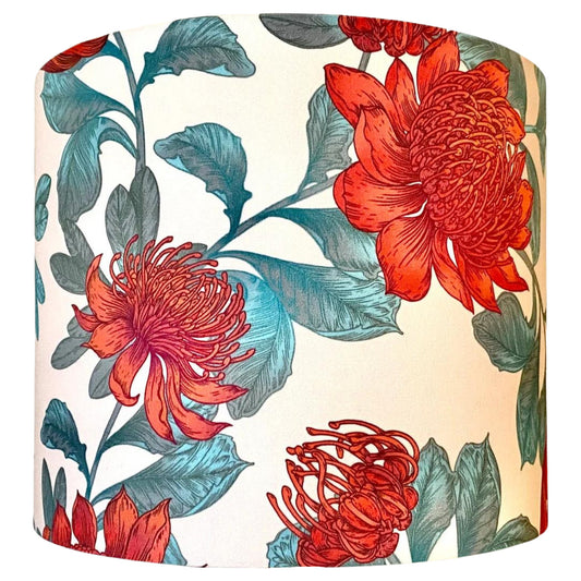 Red Waratah lampshade