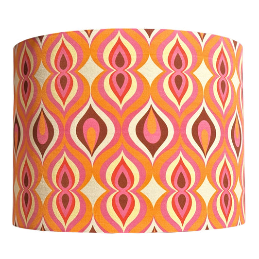 70s Pink & Orange retro lampshade
