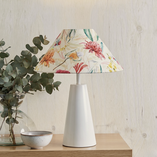 Australian Garden- Cone Ivory Table lamp