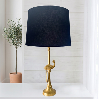 Linen black - Peacock Table lamp