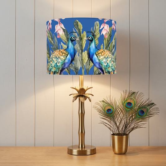 Peacock - Palm Brass Table lamp
