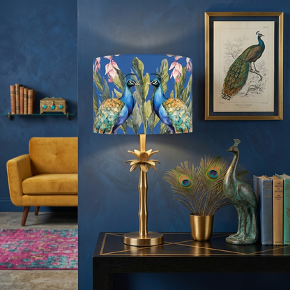 Peacock - Palm Brass Table lamp