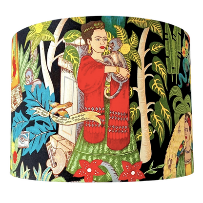 Frida's Garden Monkey Black lampshade