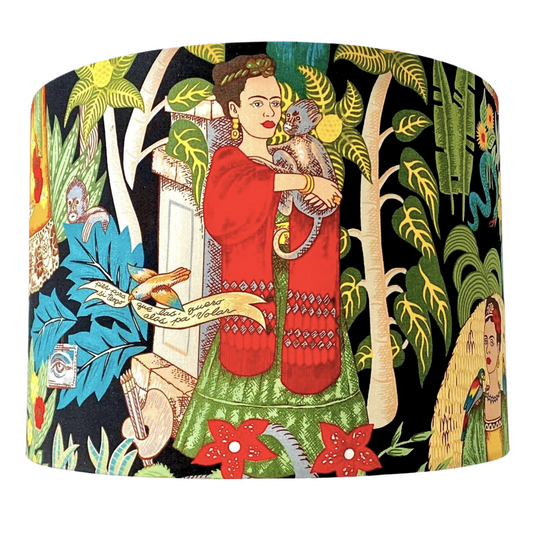 Frida's Garden Monkey Black lampshade