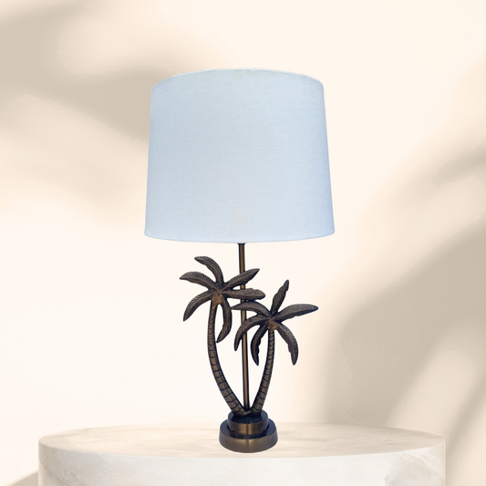 Linen White - Double Palm Table lamp