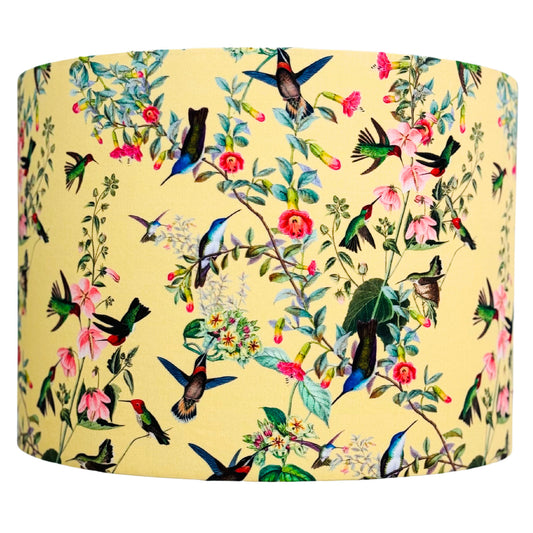 Hummingbird Yellow Lampshade