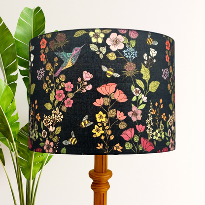 Navy Hummingbird Lampshade image 0