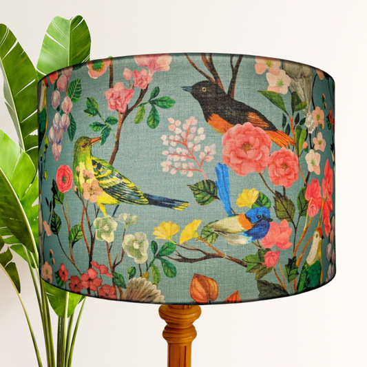 Birds and Flowers lampshade image 0